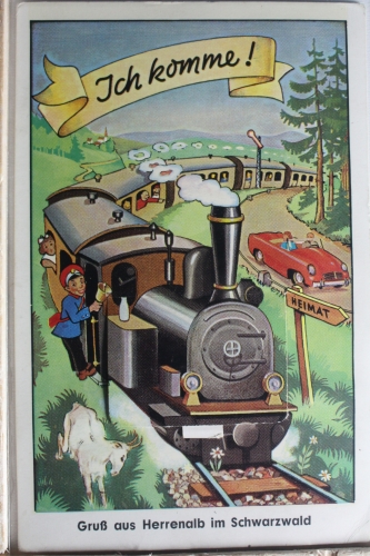 AK Herrenalb Grußkarte 1958 gebraucht #PE745