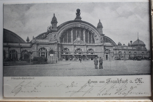 AK Frankfurt am Main Hauptbahnhof (Sammlung Dressel) 1899 gebraucht #PE756