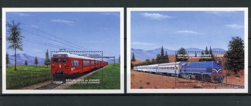 Guinea Kleinbogen 563-566 postfrisch Eisenbahn #IV369