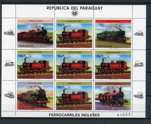 Paraguay KB 3785 postfrisch Eisenbahn #IJ069
