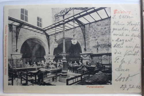 AK Salzburg Peterskeller 1902 gebraucht #PE952
