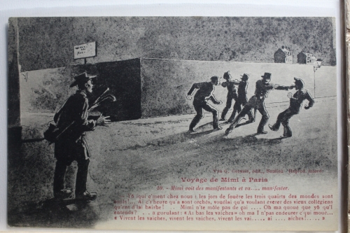 AK Paris Reise von Mimi nach Paris (Serie von zwölf Karten) ungebraucht #PE967