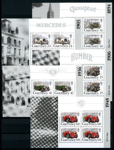 Guernsey H-Bl. 0-20 bis 0-24 mit 640-44 postfrisch Oldtimer #IX454