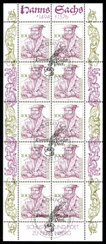Bund Zehnerbogen 1763 Bonn Ersttagssonderstempel #IN816