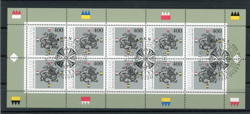 Bund Zehnerbogen 1805 Bonn Ersttagssonderstempel #IN833