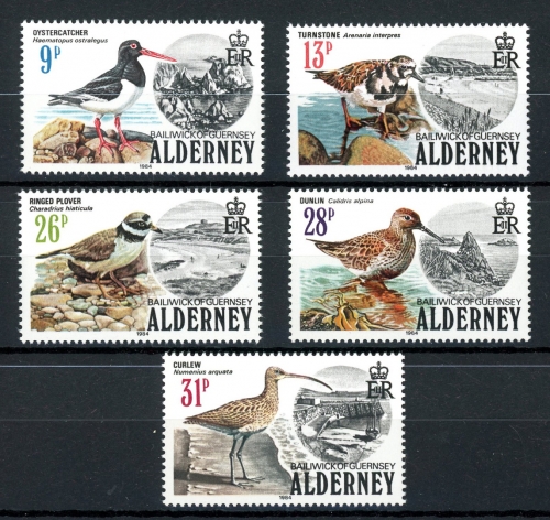 Alderney 13-17 postfrisch Vögel #JD314