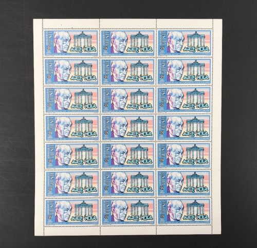 Dahomey 21er Bogen 1384 A postfrisch Konrad Adenauer #IX511