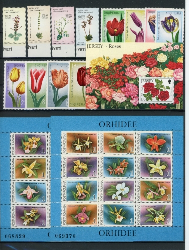 LOT postfrische Marken/Blöcke Motiv "BLUMEN" postfrisch