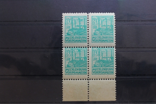 SBZ 39z als Viererblock postfrisch geprüft Thom BPP #SO554