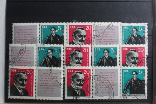 DDR W Zd 28 - W Zd 33 gestempelt Zusammendrucke #SR798