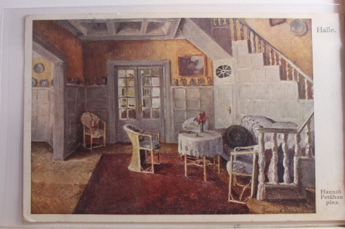AK Deutschland Künstlerkarte - Halle - Hannah Petschau 1917 gebraucht #PF532