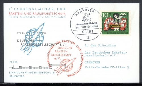 Bund 1. Jahresseminar für Raketentechnik Hannover 12.1.1963 #JS529
