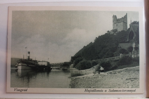 AK Visegrád Hajóállomás a Salamon-toronnyal ungebraucht #PF554