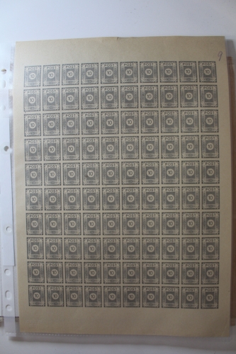 SBZ 52a ux im Bogen postfrisch