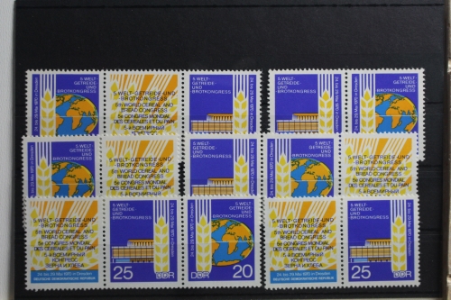 DDR W Zd 221 - W Zd 226 postfrisch Zusammendruck #SU052
