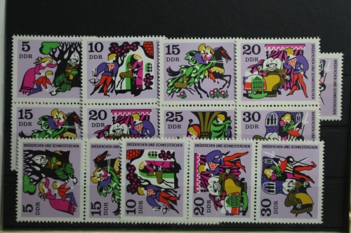 DDR W Zd 214 - W Zd 216 und S Zd 100 - S Zd 105 postfrisch Zusammendruck #SU044