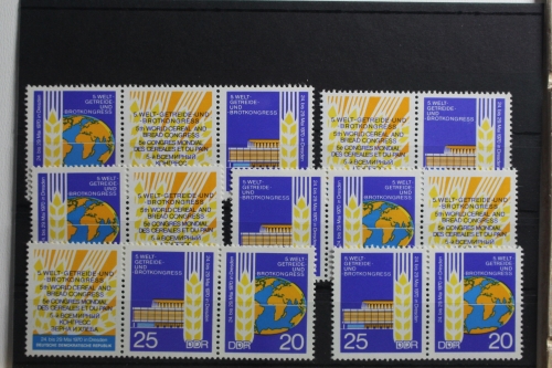DDR W Zd 221 - W Zd 226 postfrisch Zusammendruck #SU051