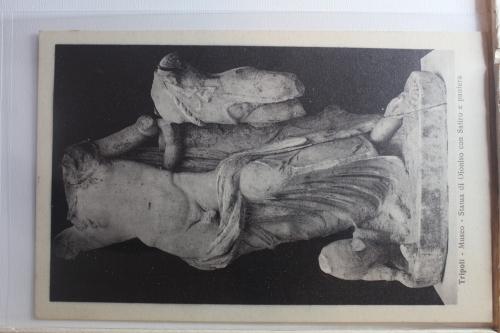 AK Tripoli Museum Statua di Dioniso con Satiro e pantera ungebraucht #PF696