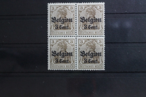 Deutsche Besetzung 1. WK Belgien 11 postfrisch als 4er Einheit #SU795
