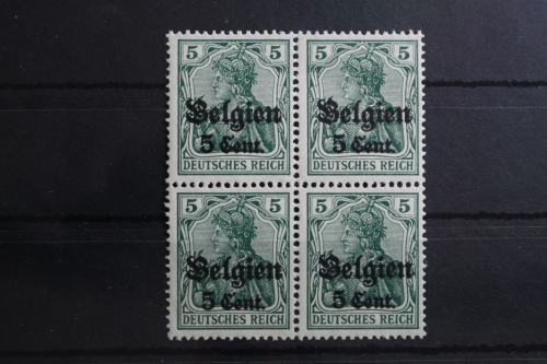 Deutsche Besetzung 1. WK Belgien 12 postfrisch als 4er Einheit #SW007
