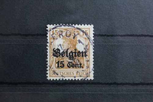 Deutsche Besetzung 1. WK Belgien 15 gestempelt Vollstempel #SW050
