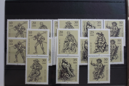 DDR W Zd 382 - W Zd 387 und S Zd 157 - S Zd 159 postfrisch #SX459