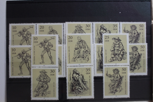 DDR W Zd 382 - W Zd 387 und S Zd 157 - S Zd 159 postfrisch #SX460