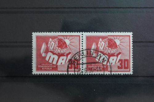 DDR 250 als waagerechtes Paar gestempelt Poststempel Bedarfsstempel #SX196