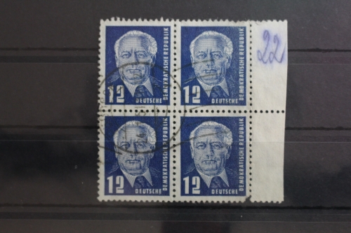 DDR 251 als Viererblock gestempelt Poststempel Bedarfsstempel #SX211