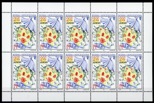Bosnien und Herzegowina 266 postfrisch Kleinbogen Zirkus, Cept #GU503