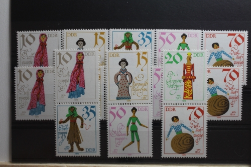 DDR W Zd 439 - W Zd 444 und S Zd 199 - S Zd 201 postfrisch