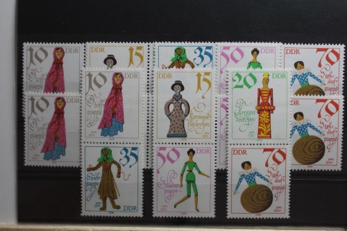 DDR W Zd 439 - W Zd 444 und S Zd 199 - S Zd 201 postfrisch #SY232