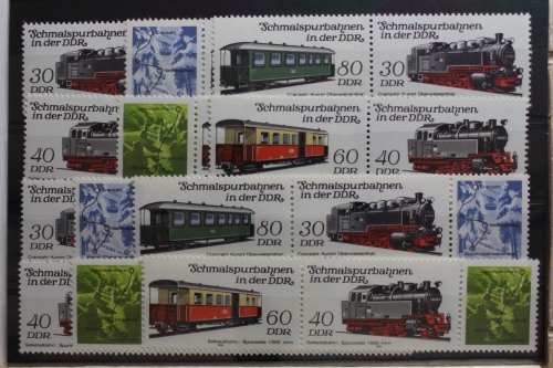 DDR W Zd 576 - W Zd 587 und S Zd 258 - S Zd 265 postfrisch #TA547