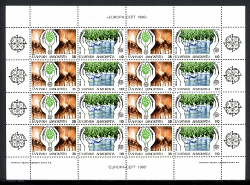 Griechenland ZD-Bogen 1630-1631 A postfrisch Cept 1986 #GZ016