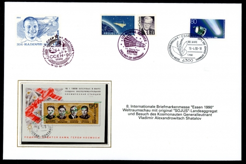 Autogrammbeleg mit Autopenunterschrift Vladimit A. Shatalov #KB525
