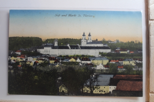 AK Sankt Florian Stift und Markt gebraucht #PG040