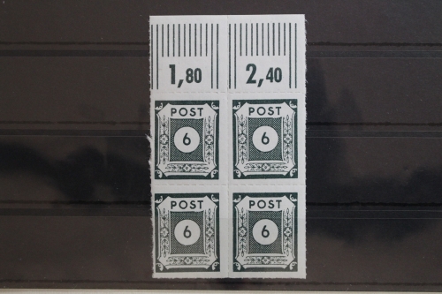 SBZ 43BIIb postfrisch als Viererblock Oberrand #TC877