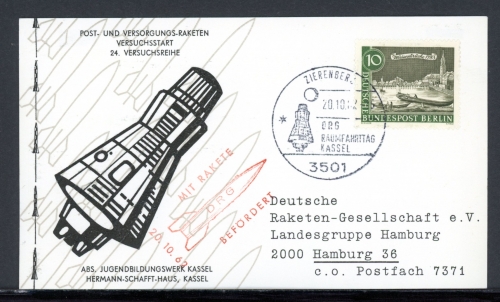 Bund Versuchsstart Rakete DRG 20.10.62 24. Versuchsreihe #HD044