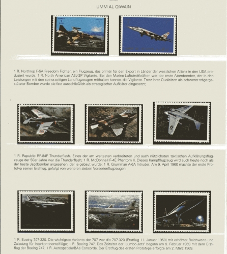 Umm- al- Qaiwain 1274-1289 postfrisch Flugzeug #GI597