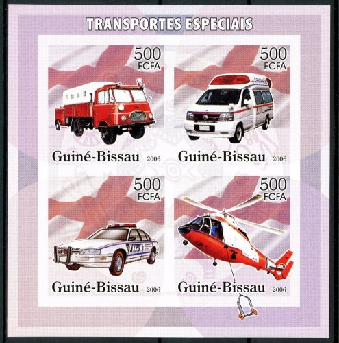 Guinea Bissau KB 3358-3361 B postfrisch Rettungsfahrzeuge #HD212