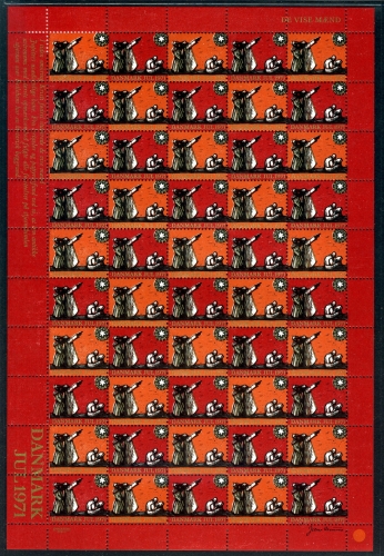 Dänemark 50er Bogen Weihnachtsmarken 1971 postfrisch
