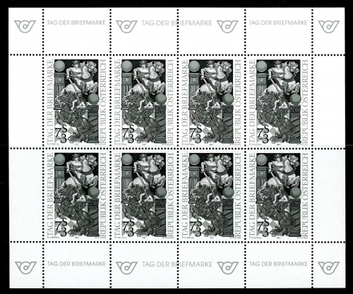 Österreich Kleinbogen 2097 postfrisch Schwarzdruck #GZ538