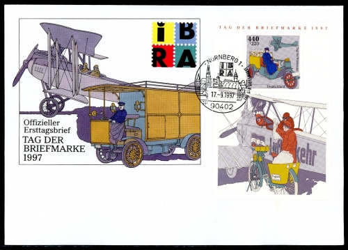 Bund Block 41 Tag der Briefmarke 1997 Ersttagesbrief/FDC #HE031