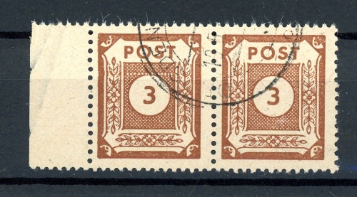 SBZ 56 a I gestempelt als waagerechte Paar geprüft Ströh BPP #GJ100