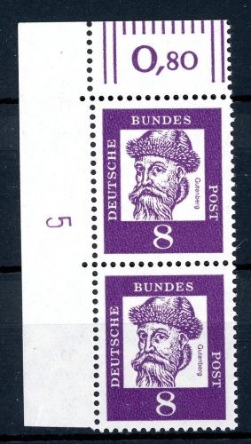 Bund 349 y DZ 5 postfrisch