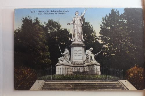 AK Basel St. Jakobsdenkmal 1929 gebraucht #PG120