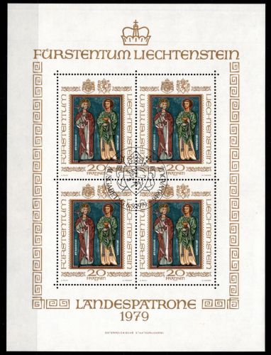 Liechtenstein 734 gestempelt als Kleinbogen #DGI33