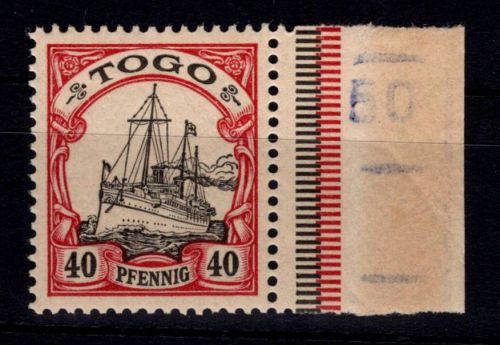 Deutsche Kolonien Togo 13 postfrisch