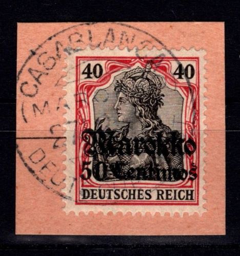 Deutsche Auslandspostämter Marokko 52 gestempelt Vollstempel Casablanca #DGI75
