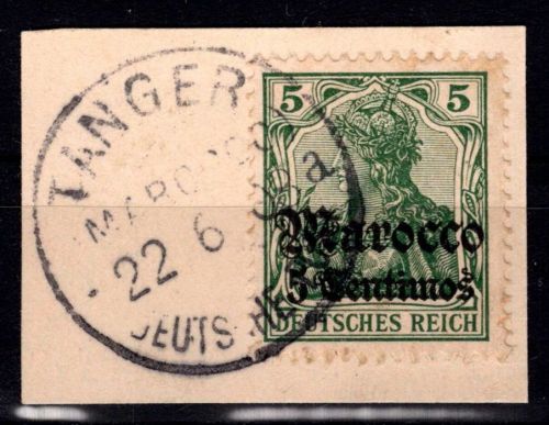 Deutsche Auslandspostämter Marokko 35 gestempelt Vollstempel Tanger #DHG24